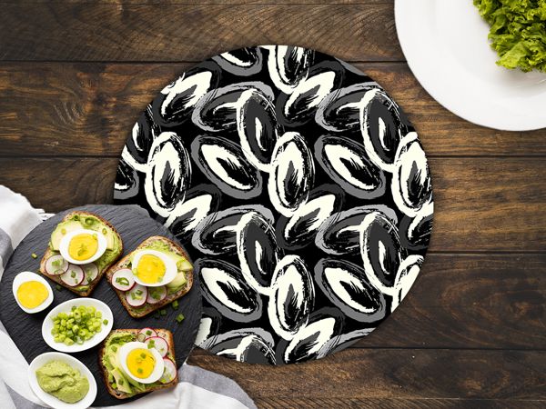 Charola Giratoria - Black & White